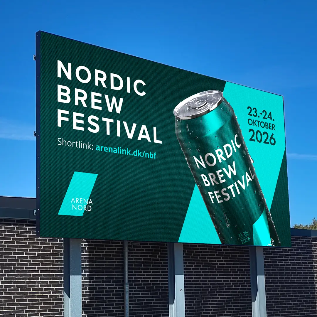 Visualisering af programoversigt på storskærm til Nordic Brew Festival