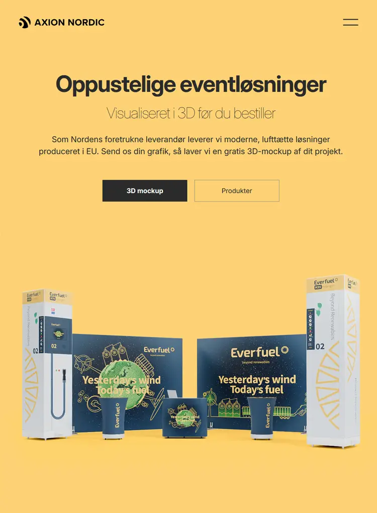 axionnordic.com mobil visning webdesign