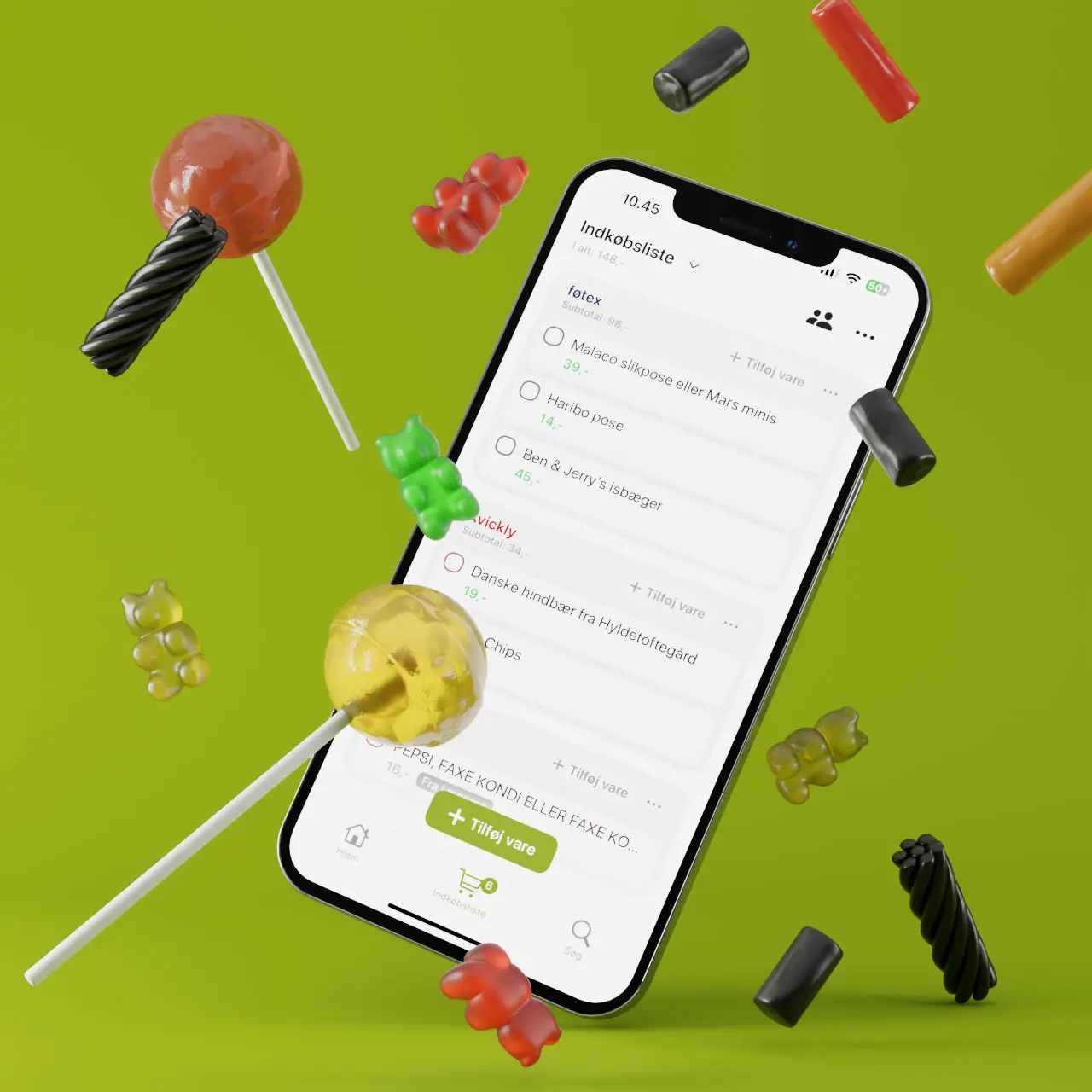 3D produktvisualisering af eTilbudsavis app på smartphone
