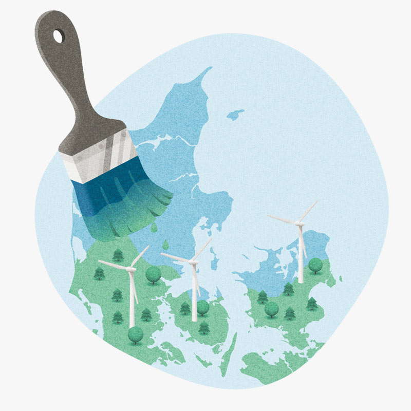malerpensel maler Danmark grønt