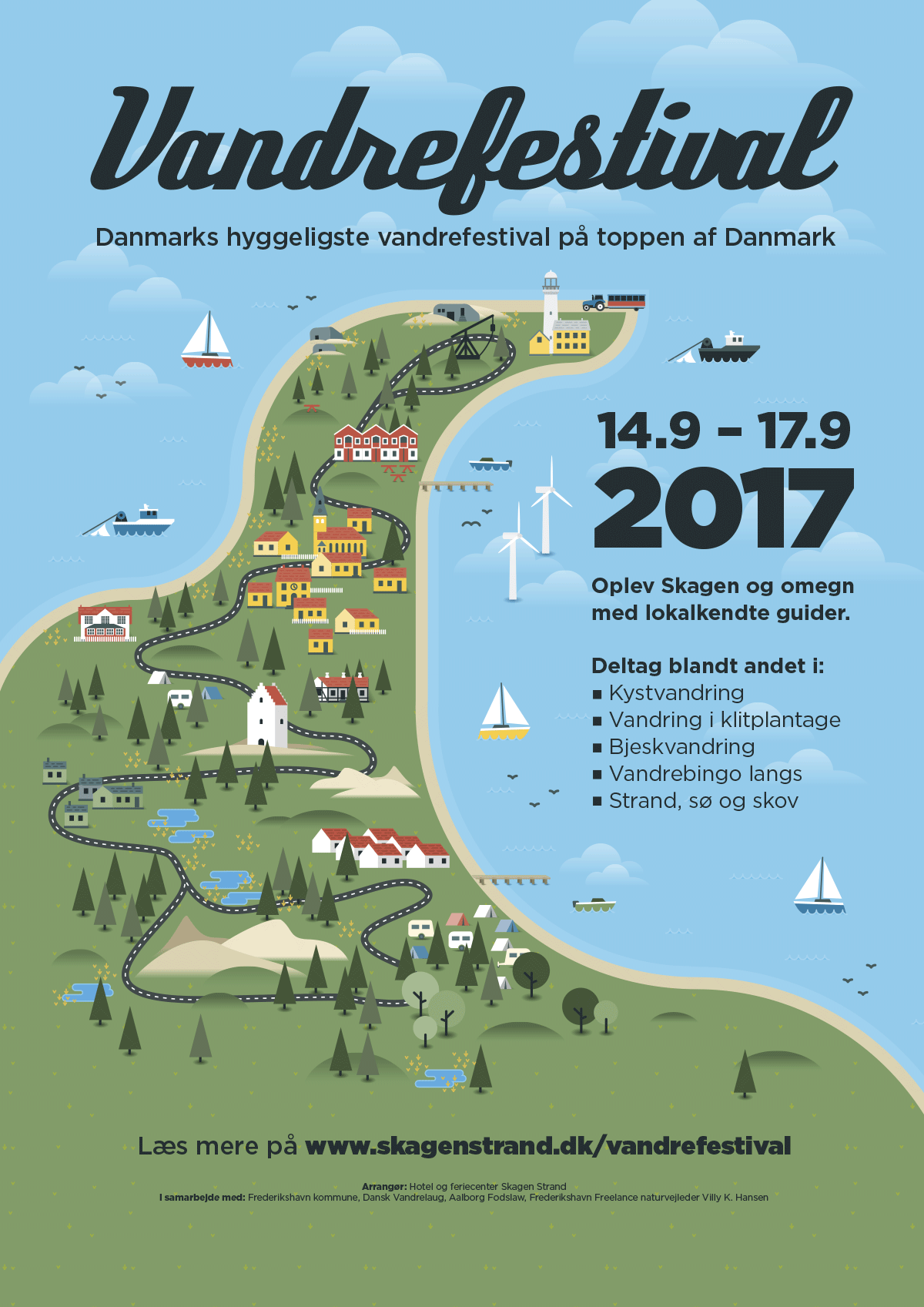 Illustration kort over nordjyllland vendsyssel