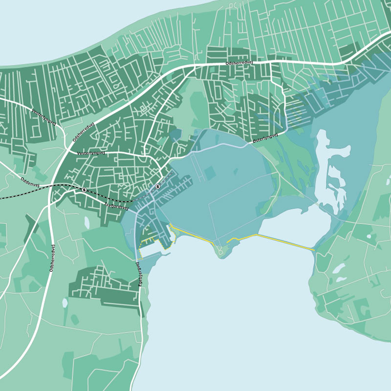 Kort til odsherred kommune - oversvømmelser