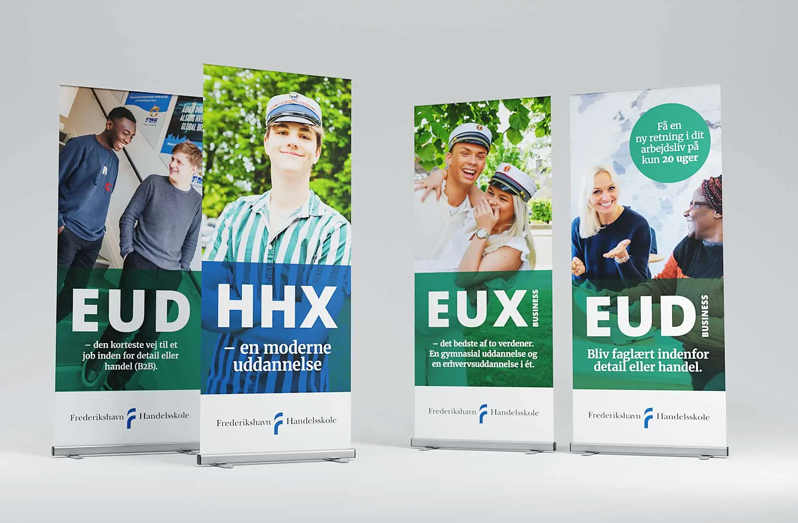 Design og produktion af roll-ups til uddannelsesinstitutioner