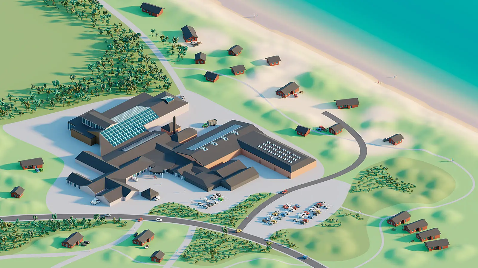 3D kort over skallerup feriecenter